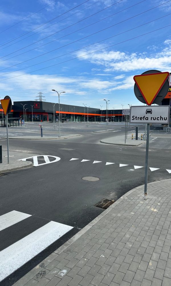 Plan parkingu z oznakowaniem poziomym